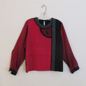 Bonnie Durant wearable-art silk blouse